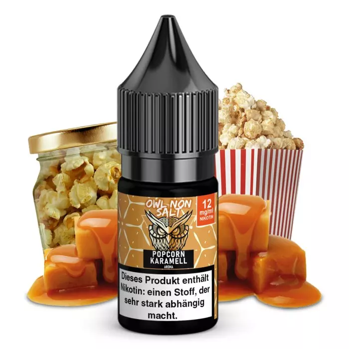 OWL Non-Salt - Popcorn Karamell - 10ml Liquid