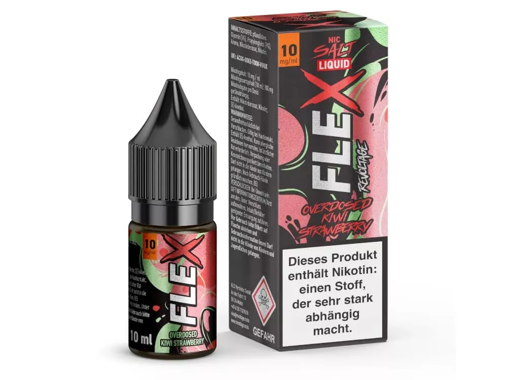 Flex - Overdosed Kiwi Strawberry 10ml Nikotinsalz-Liquid