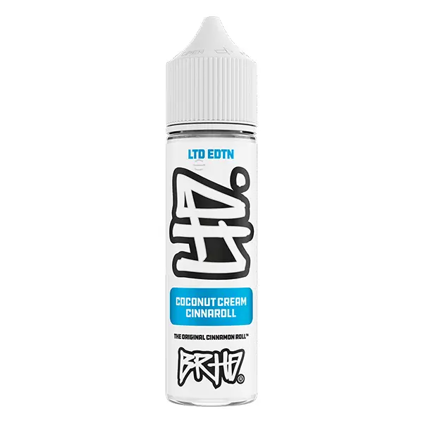 Barehead Coconut Cream Cinnaroll Longfill 60ml Flasche, weiß-blaues Etikett, Frontansicht