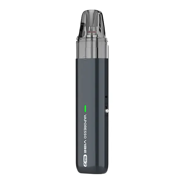 Vaporesso Vibe SE 2 Pod Kit in Dunkelgrau – kompaktes Pod-System mit aufgestecktem Pod, Frontansicht