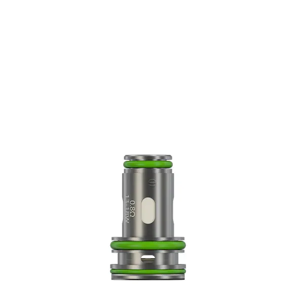 Eleaf GTL-D Coil Verdampferkopf einzeln, zylindrisch mit grünen O-Ringen, Frontansicht