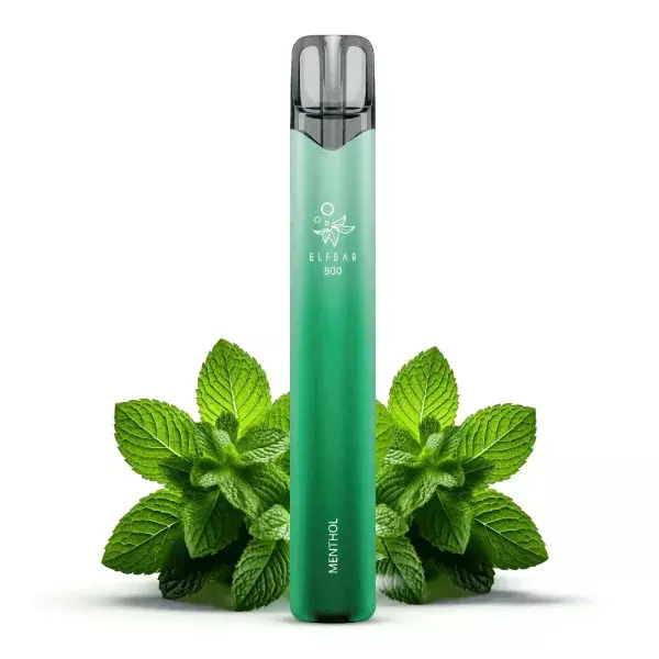 Elfbar 800 Einweg E-Zigarette in Mintgrün mit Minze-Motiv, Mint, 20 mg/ml
