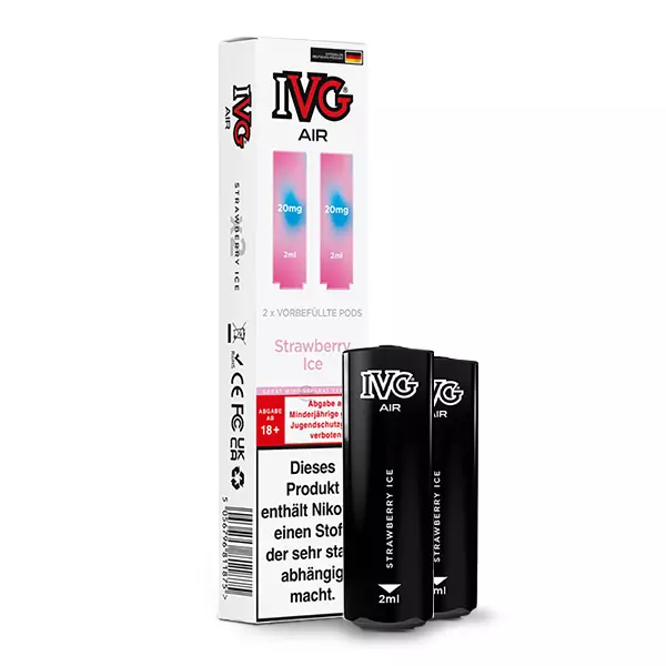 2x IVG Air Prefilled Pod - Strawberry Ice - 20mg/ml