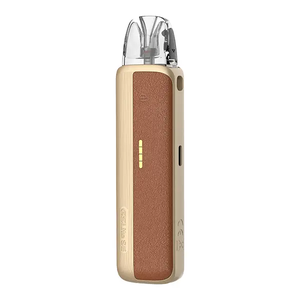 Uwell Caliburn G5 Lite SE Pod Kit in Braun-Gold – schlankes Pod-System mit strukturierter Oberfläche, Frontansicht