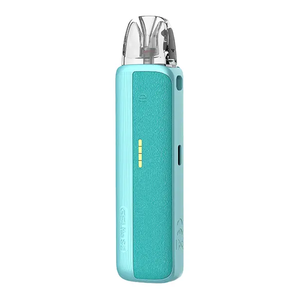 Uwell Caliburn G5 Lite SE Pod Kit in Mintgrün-Türkis, schlankes Komplett-Set in Lederoptik, Seitenansicht