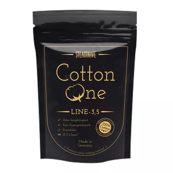 Steamwave - Cotton One Line Wickelwatte - 3.5mm