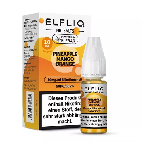 Elfliq Pineapple Mango Orange - 10ml Nikotinsalz-Liquid Elfliq Pineapple Mango Orange - 10ml Nikotinsalz-Liquid