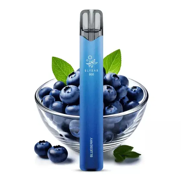 Elfbar 800 Einweg E-Zigarette in Blau mit Heidelbeeren, Sorte Blueberry, 20 mg/ml