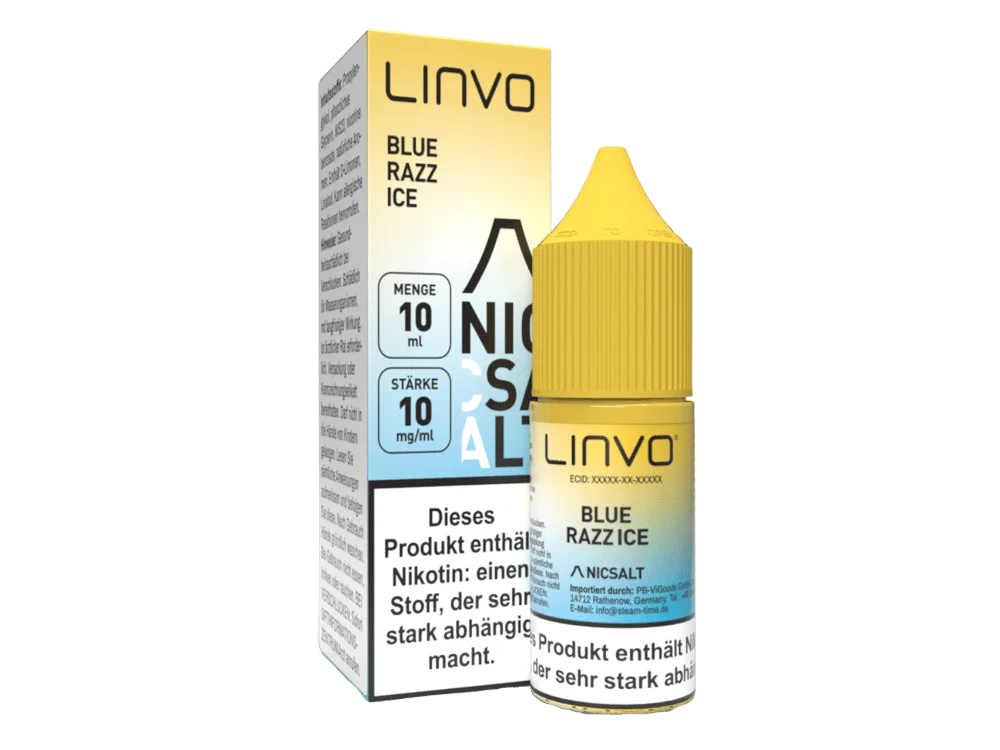 Linvo - Blue Razz Ice - 10ml Nikotinsalz-Liquid