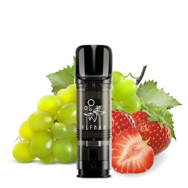 Elfbar Elfa Prefilled Pod Strawberry Grape – schwarzes Pod mit Erdbeere und grünen Weintrauben