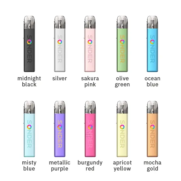GeekVape Sonder Q2 Pod Kit – alle 10 Farbvarianten im Überblick, von Midnight Black bis Mocha Gold