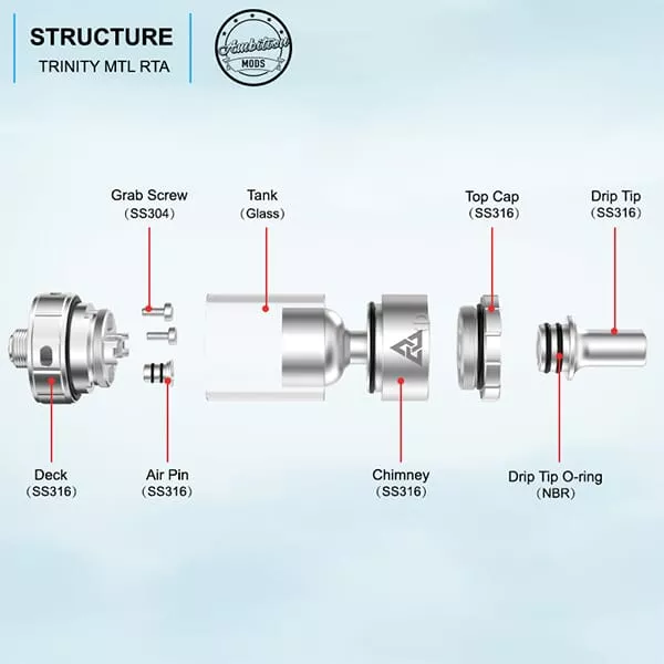 Ambition Mods - Trinity MTL RTA Selbstwickler Tank