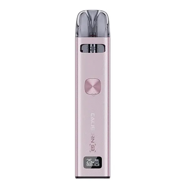 Uwell Caliburn G3 Pod Kit E-Zigarette in Rosa, schlanker Akkuträger mit Pod, Frontansicht
