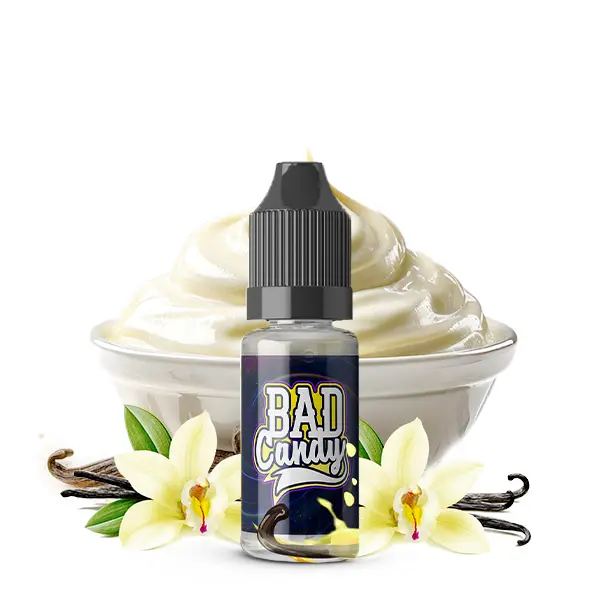 Bad Candy Juicd Series Vanilla Custard Nikotinsalz-Liquid 10ml – Flasche vor Vanillecreme