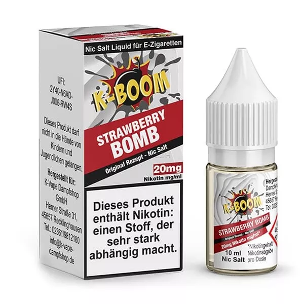Strawberry Bomb 10ml Nikotinsalz-Liquid 20mg/ml