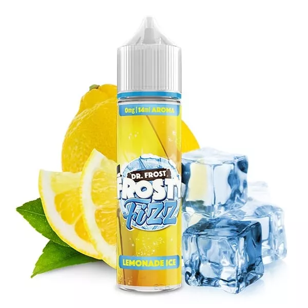 Dr. Frost Fizzy Lemonade Longfill – 60ml-Flasche mit Zitronen und Eiswürfeln
