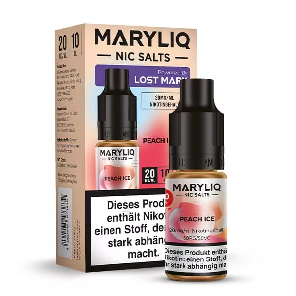 Maryliq Peach Ice - 10ml Nikotinsalz-Liquid