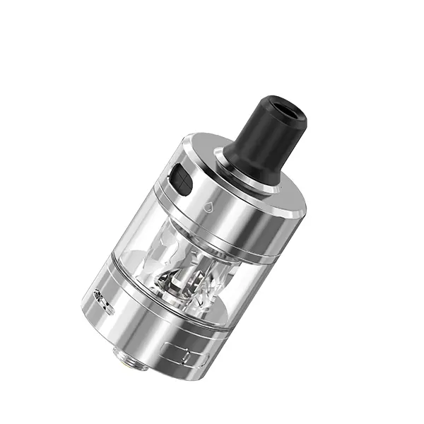 Advken Manta MTL Tank Verdampfer in Silber ohne Drip-Tip, Seitenansicht freigestellt
