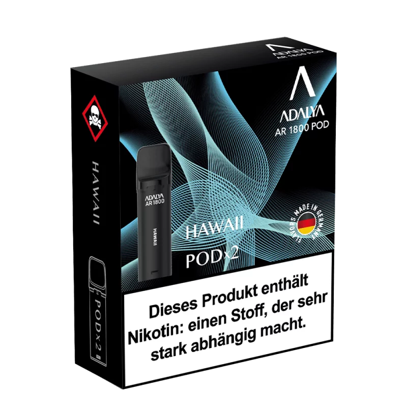 2x Adalya AR1800 Prefilled Pod - Hawaii