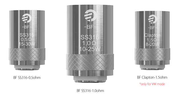 5x Cubis BF NI / TI / SS316 / Clapton Verdampferkopf