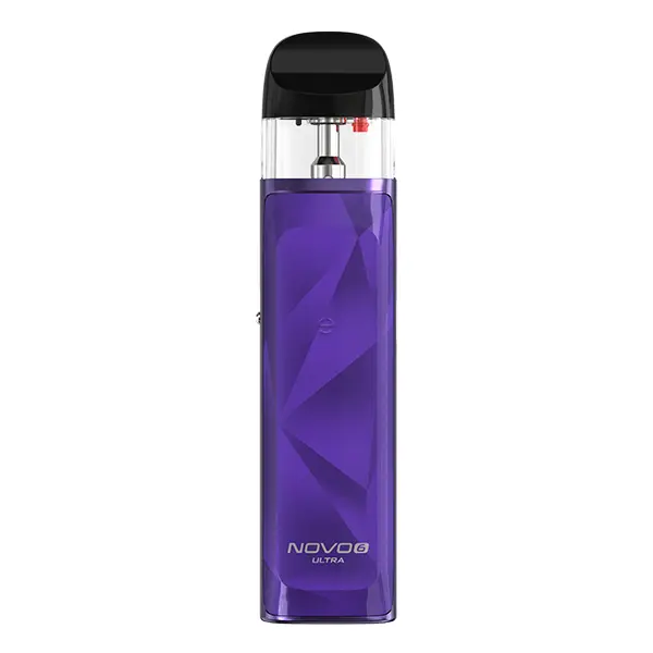 Smok Novo 6 Ultra Pod Kit in Lila mit Rautenmuster, seitliche Schrägansicht