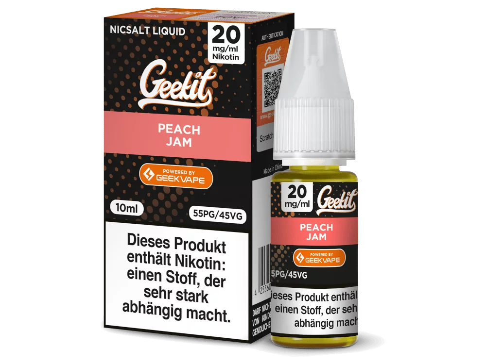 Geekit - Peach Jam - 10ml Nikotinsalz-Liquid