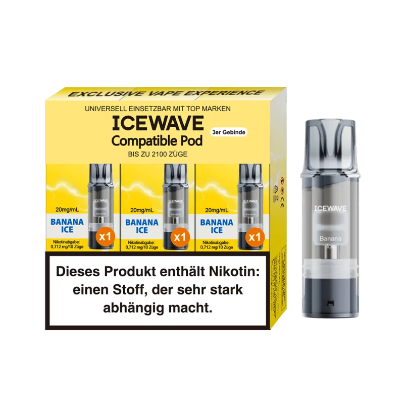 3x Icewave Prefilled Pod - Banana Ice