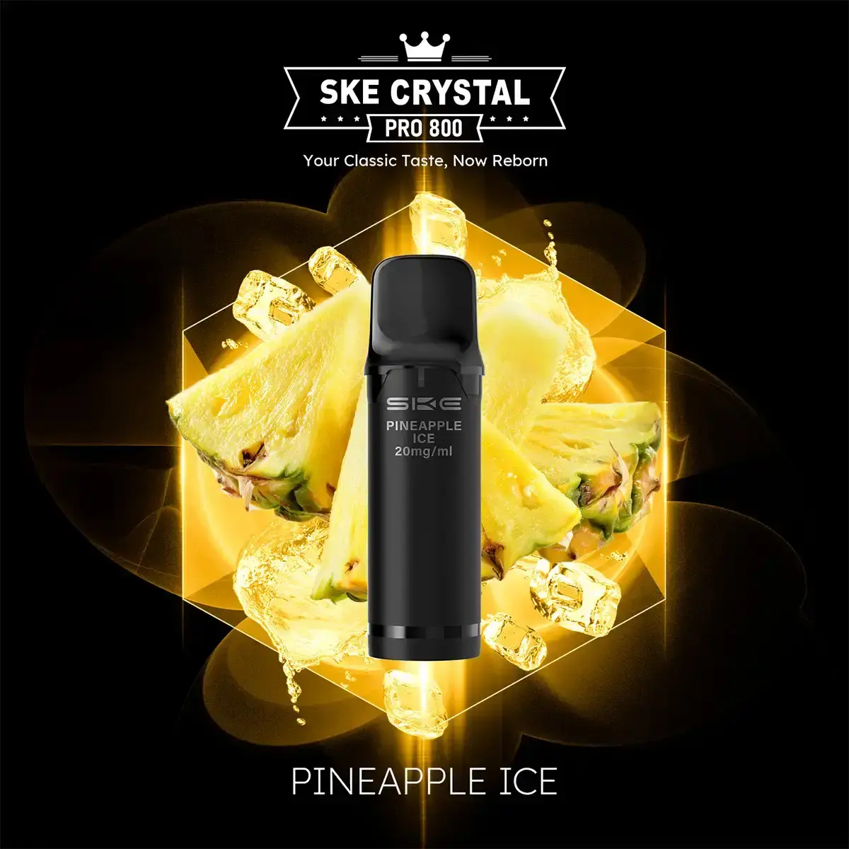 2x SKE - Crystal 800 Pro Prefilled Pod - Pineapple Ice