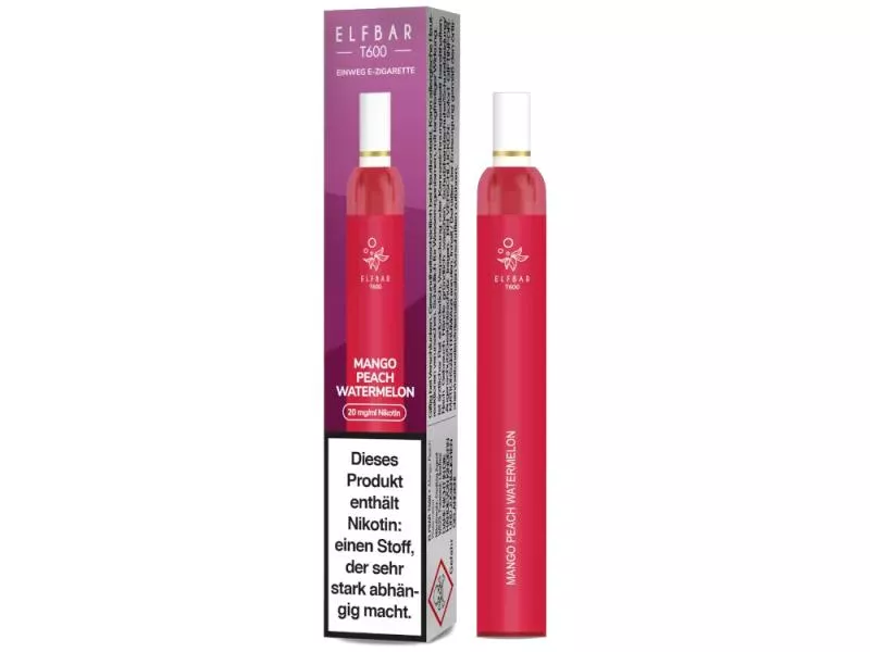 Elfbar T600 Einweg E-Zigarette - 20mg/ml Mango Peach Watermelon