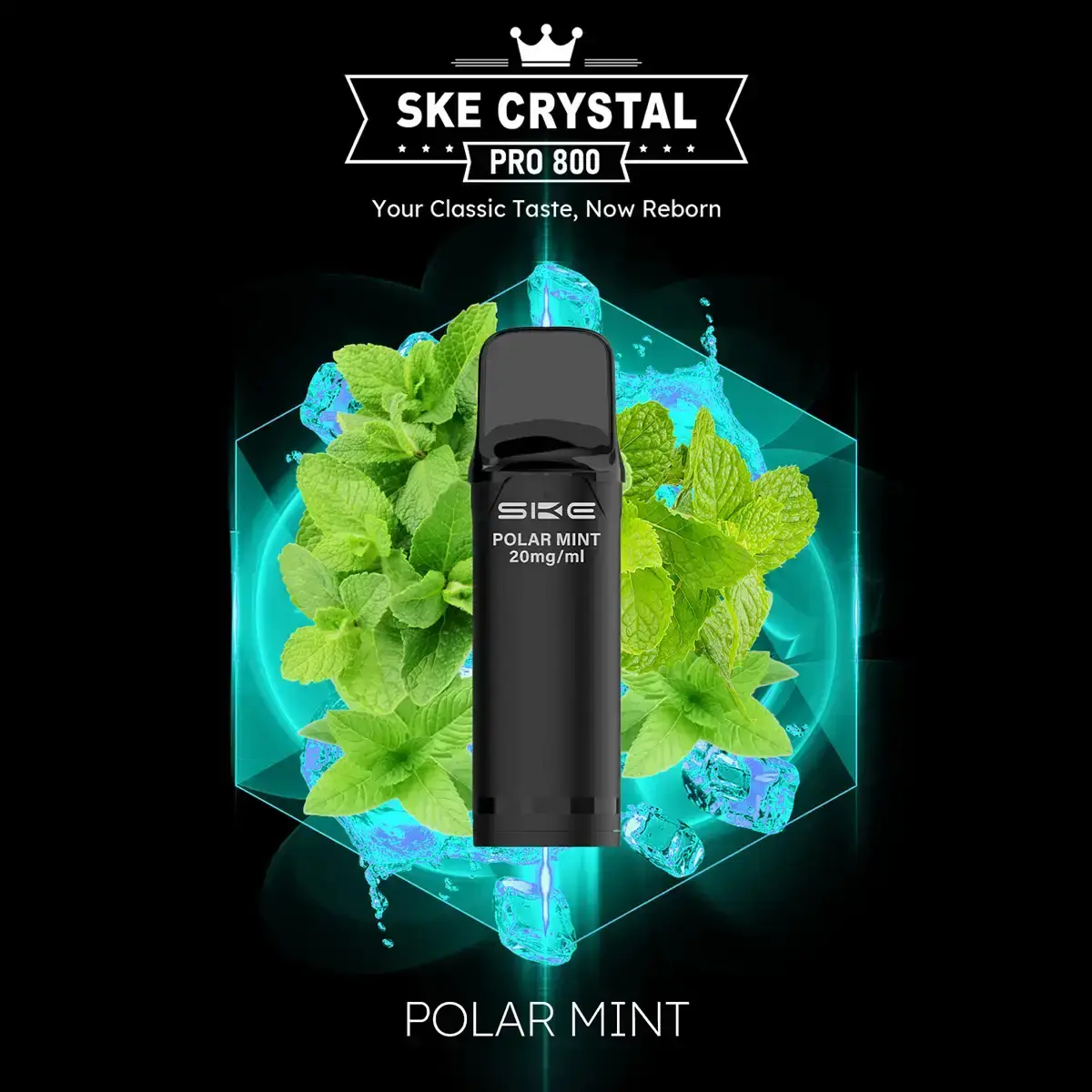 2x SKE - Crystal 800 Pro Prefilled Pod - Polar Mint