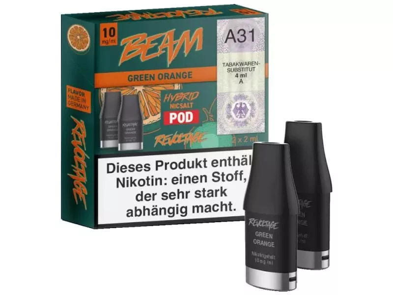 2x Revoltage Beam Prefilled Pod - Green Orange