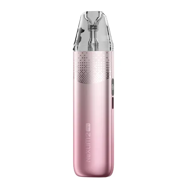 Oxva NeXlim 2 Mini Pod Kit in Rosa – kompaktes Pod-System mit transparentem Kartuschen-Aufsatz, Frontansicht
