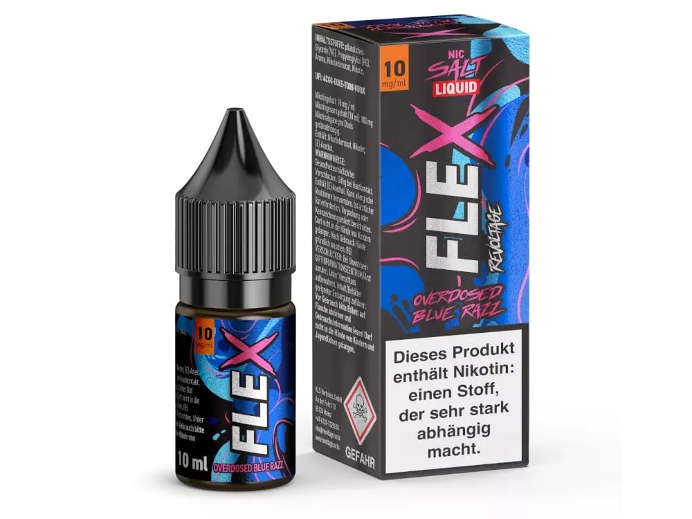 Flex - Overdosed Blue Razz 10ml Nikotinsalz-Liquid