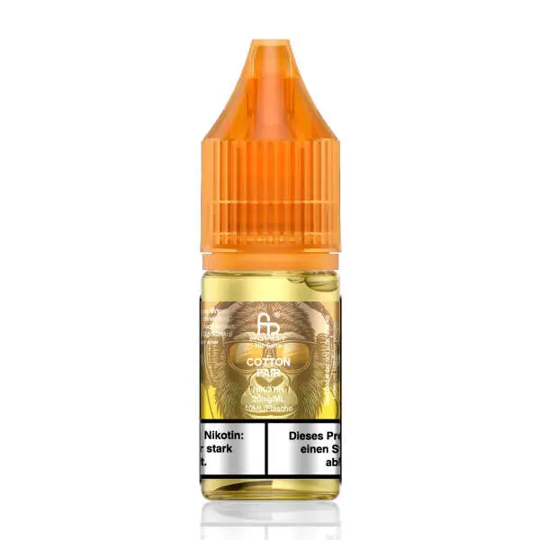 RandM Fumot Cotton Pair 10ml Nikotinsalz-Liquid in goldener Flasche mit orangefarbenem Deckel