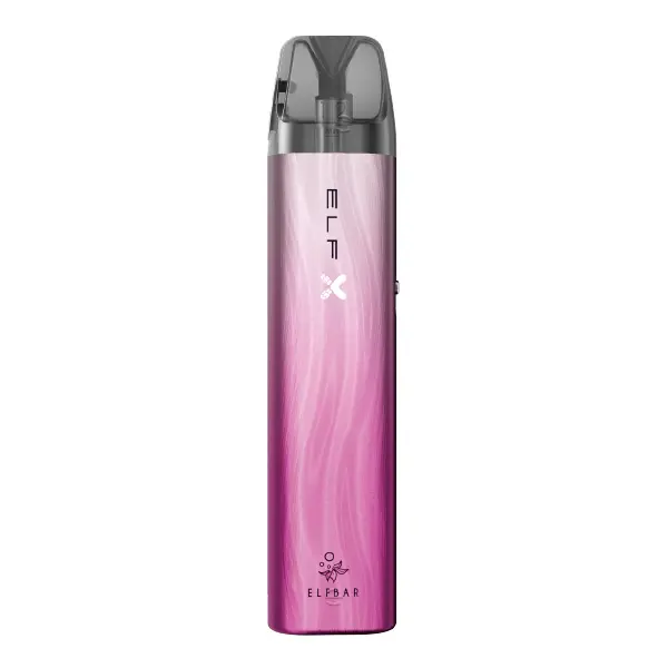 Elfbar ELFX Refillable Kit Pod-System in Pink mit geschwungenem Farbverlauf, Frontansicht