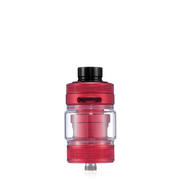 DotMod DotTank Max V2 Tankverdampfer in Rot, Frontansicht mit Pyrexglas-Kammer