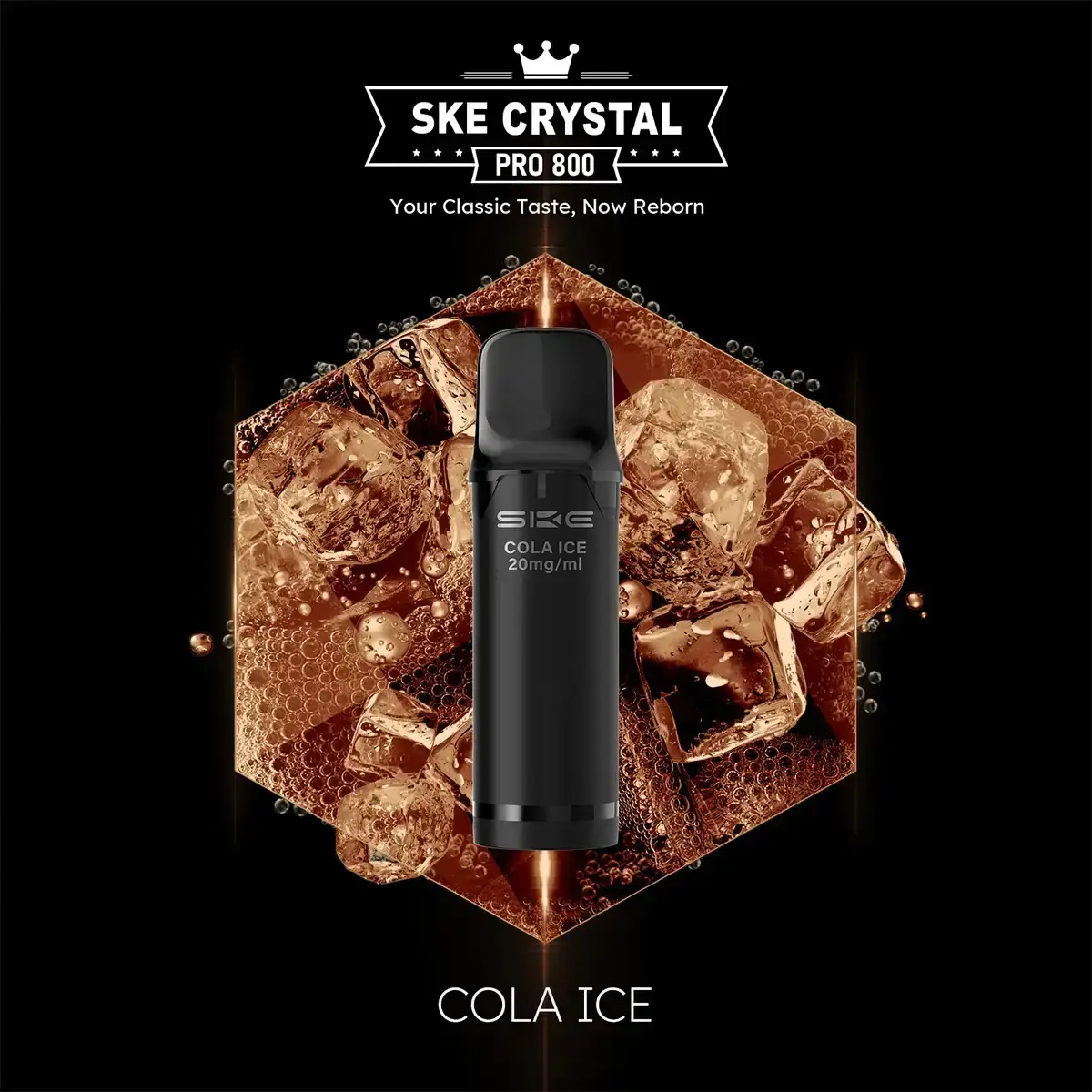 2x SKE - Crystal 800 Pro Prefilled Pod - Cola Ice