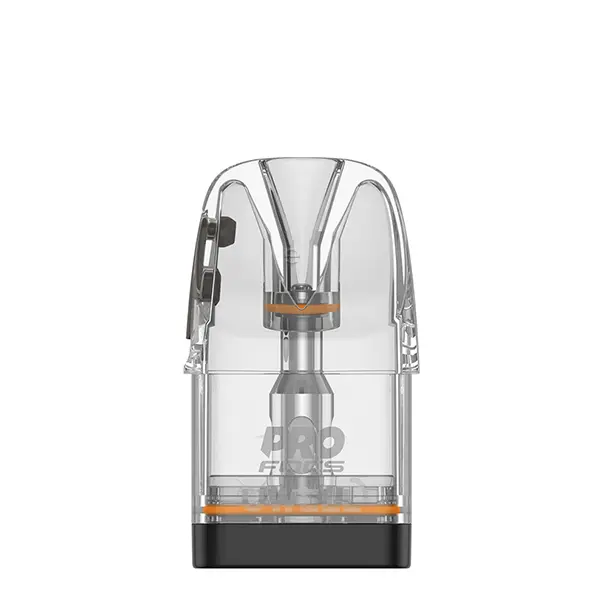 Transparenter Uwell Caliburn GPP Alpha Ersatz-Pod mit sichtbarem Coil und orangefarbenen Akzenten, 3er-Set
