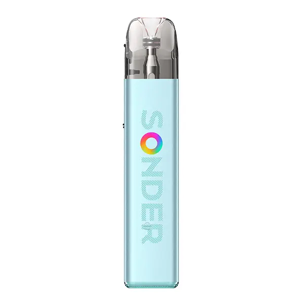 GeekVape Sonder Q2 Pod Kit in Eisblau – kompaktes Pod-System mit buntem Sonder-Logo, Frontansicht