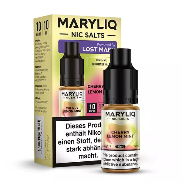 Maryliq Cherry Lemon Mint - 10ml Nikotinsalz-Liquid Maryliq Cherry Lemon Mint - 10ml Nikotinsalz-Liquid