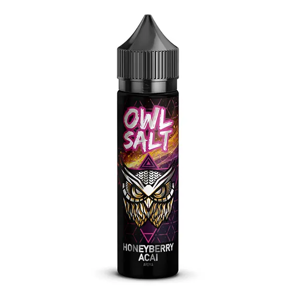 owl-salt-honeyberry-acai-aroma-2.jpg OWL Salt Honeyberry Longfill 60ml Flasche mit lila-schwarzem Etikett