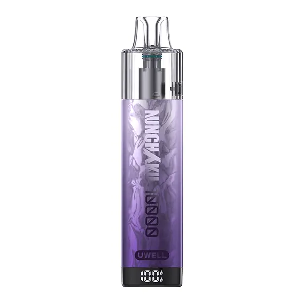 Uwell Nchku 10000 Refillable Pod Kit in Lila-Verlauf, schlankes Pod-System mit transparentem Mundstück