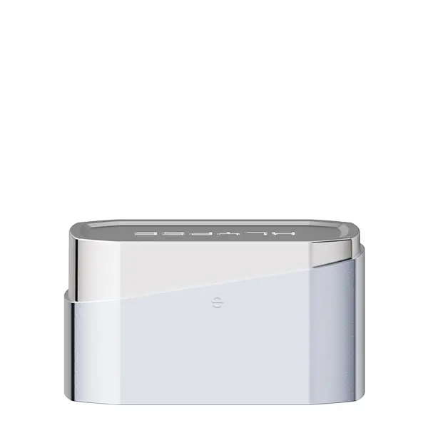 Innokin Klypse Plus Cap in Weiß-Silber, glänzende Ersatzkappe von vorne
