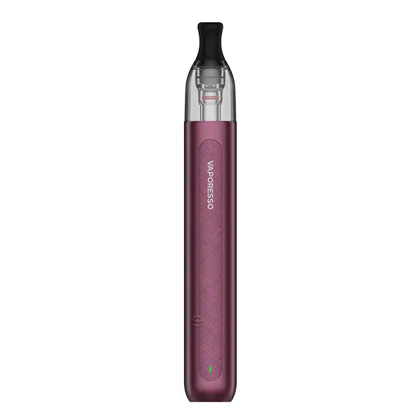 Vaporesso Eco One Pro Pod Kit in Lila-Rosa, schlankes Stiftdesign mit transparentem Tank, Frontansicht