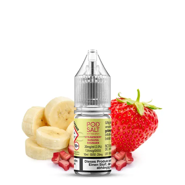 PodSalt - Xtra Strawberry Banana Rhubarb - 10ml Nikotinsalz-Liquid PodSalt - Xtra Strawberry Banana Rhubarb - 10ml Nikotinsalz-Liquid