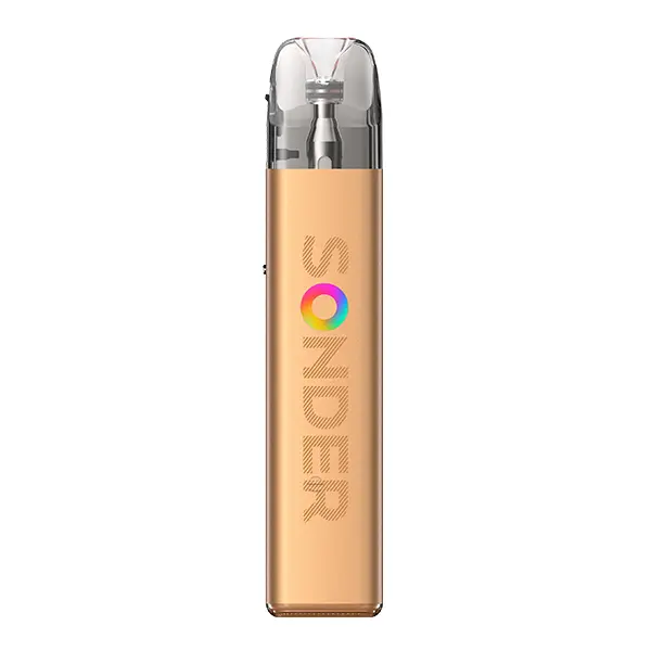 GeekVape Sonder Q2 Pod Kit in Goldbeige – schlankes Pod-System mit Sonder-Schriftzug, Frontansicht