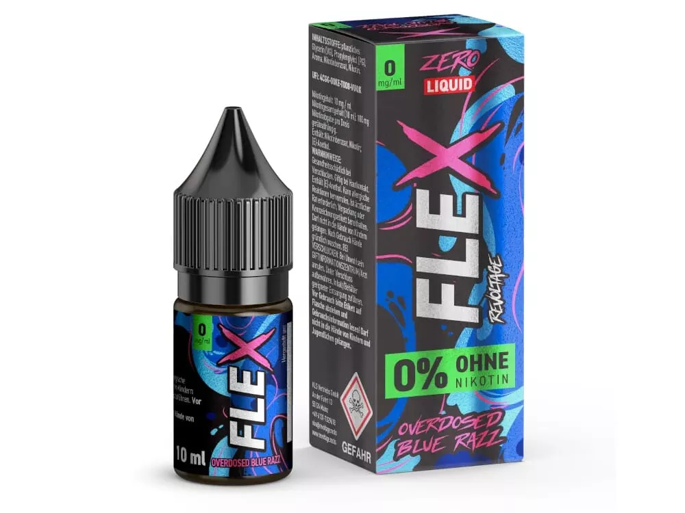 Flex - Overdosed Blue Razz 10ml Nikotinsalz-Liquid