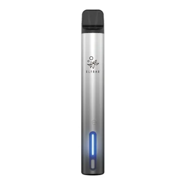 Elfbar Elfa Turbo Pod Kit in Silber/Chrome mit blauer LED-Anzeige, Einzelansicht